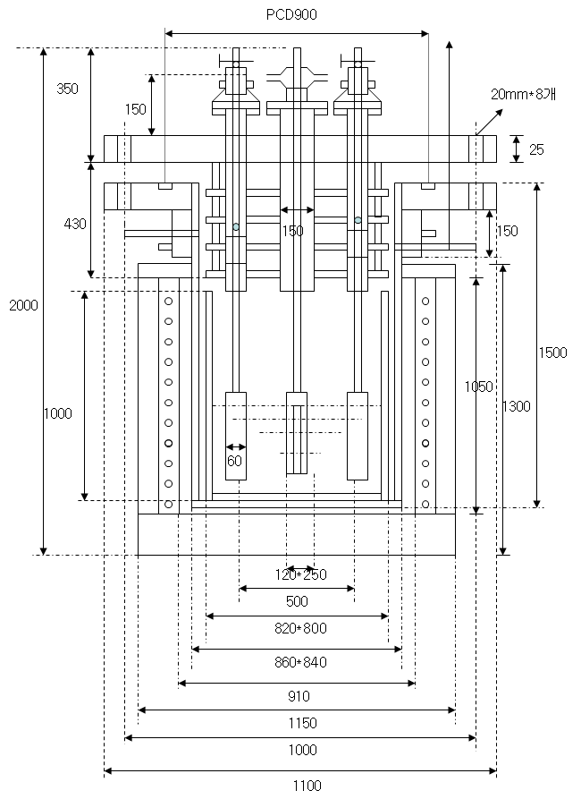 Fig. 3.4.2.1 Sketch of PRIDE electrolytic reducer.