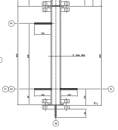 Fig. 3.4.16 Structure of the reboiler for the distillation tower of the simplified SEC3 process