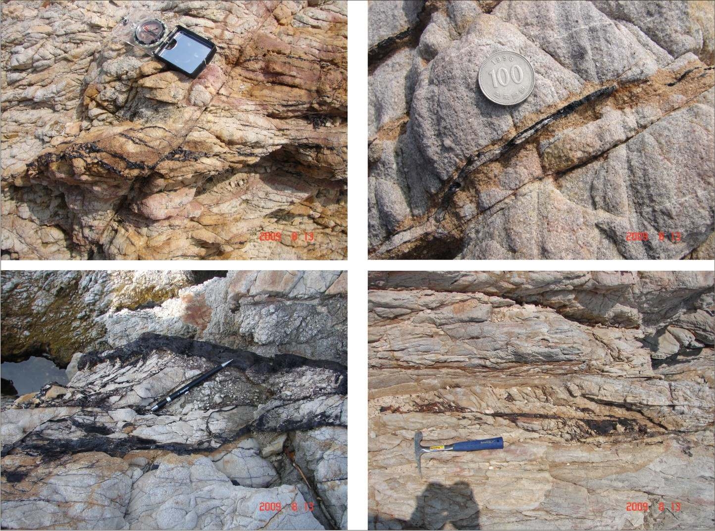 그림 1.1-17. 흑산도에서 발견된 슈도타킬라이트로 추정되는 암석들