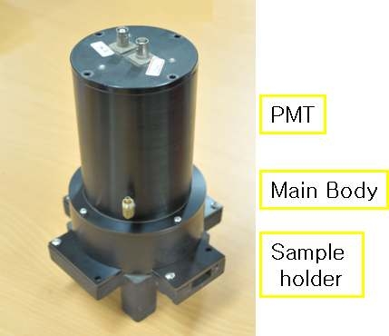 그림 1-14. PMT, 주장치부, 시료홀드의 조립