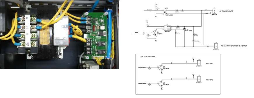그림 1-45. 전자제어부 히터 전력 공급 및 제어회로도
