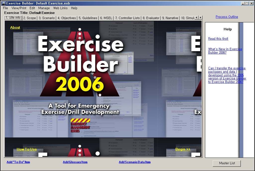 그림 1-3. Exercise Builder 2006 메인화면