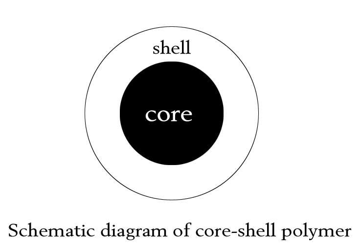 Schematic diagram of core-shell particle.