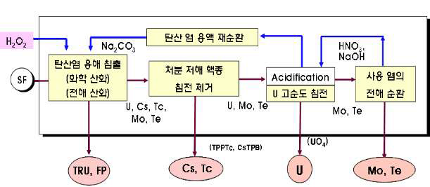 Fig. 3.4.43. 최종 제시된 탄산염 용액계를 이용한 COL 공정