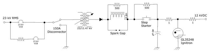 Circuit diagram of DC power supply of anode