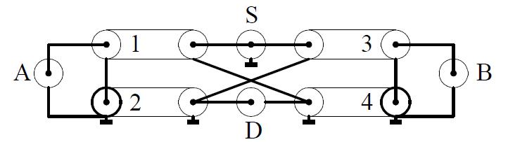 2-input power combiner (voltage divide type)