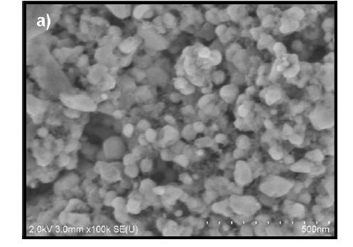 고상 반응으로 제조된 LiFePO4 nanoparticle의 SEM image