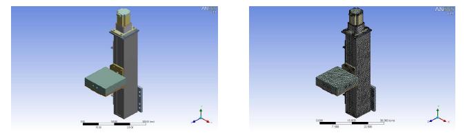 Finite element model of Z-axis and checking module