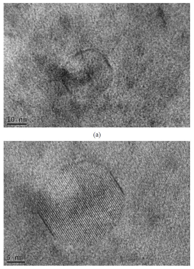 Fig. 2.7.2. Fig. 4.2. HRTEM micrographs of MA 316L ODS alloy specimenshowing the lattice image of Y oxide particle with about 50 nm in diameter.