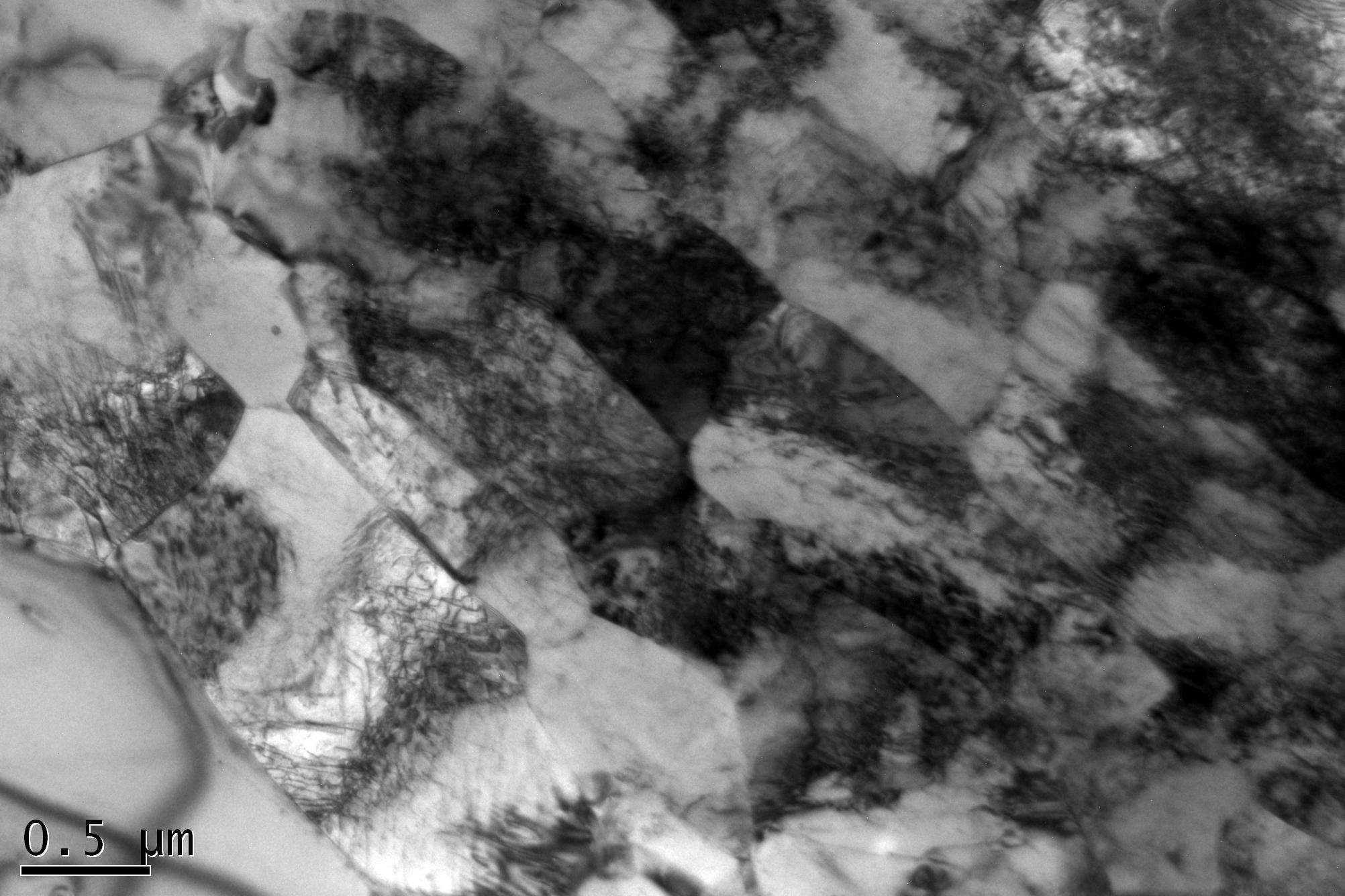 Fig. 2.2.5. TEM micrograph showing grain shape in MA 12Cr ODS alloy.
