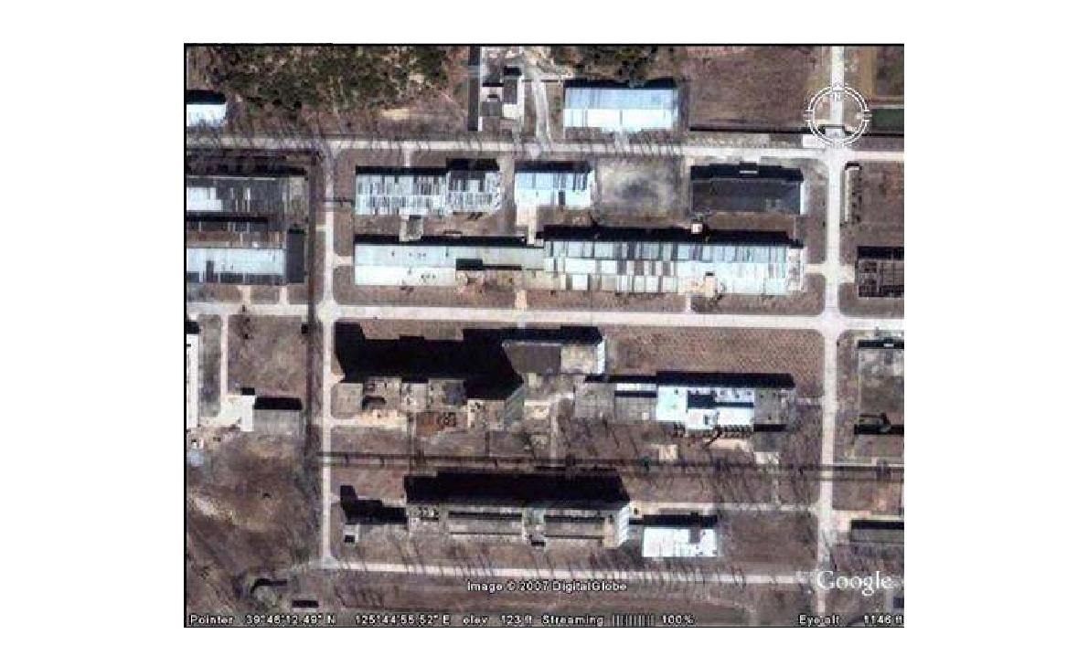 북한 핵시설 중 핵연료 제조 시설 사진