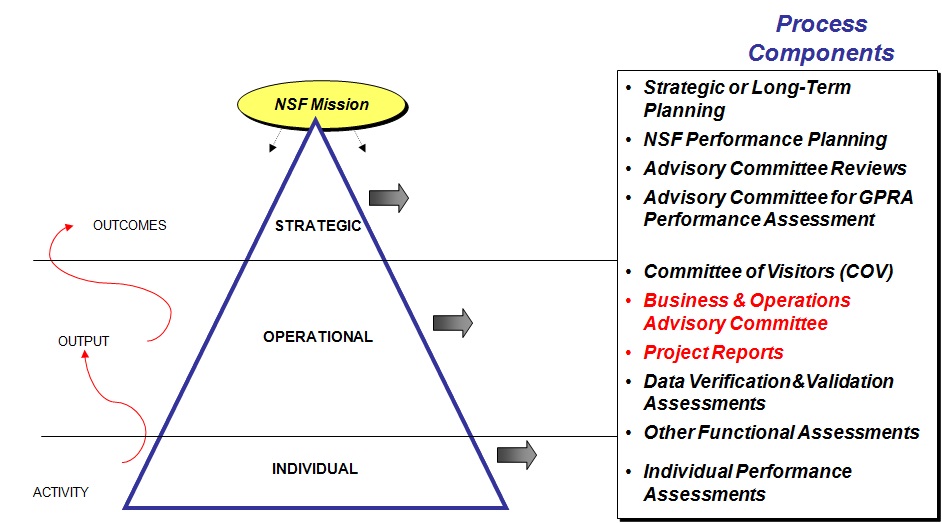 NSF의 수준별 성과평가 관리체계