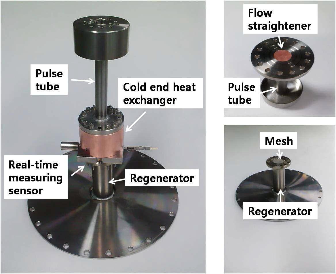 Real-time measurement sensor installation and configuration of regenerator and pulse tube