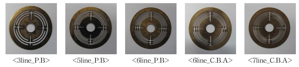 Different patterned leaf spring for fiber optic accelerometer