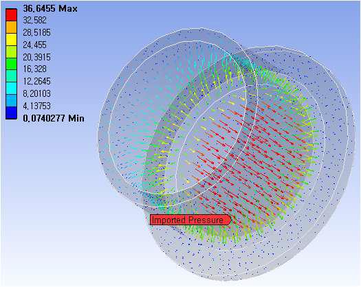 Pressure distribution on seismic mass