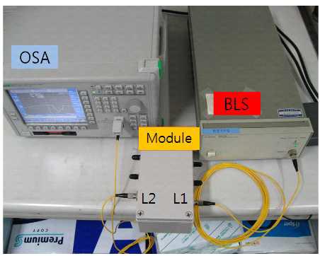 Experimental setup for the second test of performance of CWDM