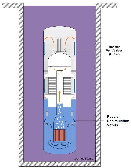 그림 33 NuScale 원자로의 CHRS (Containment Heat Removal System)