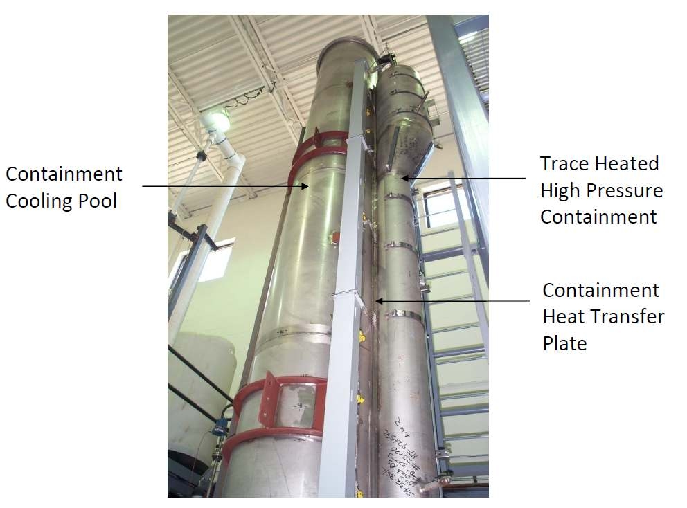 그림 38 NuScale 원자로 컨테인먼트 용기 및 원자로 풀 실증 실험장치