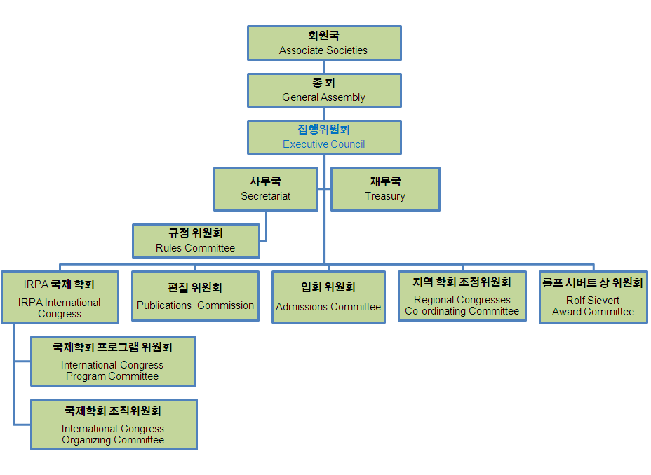 유엔 방사선영양 과학위원회 조직도