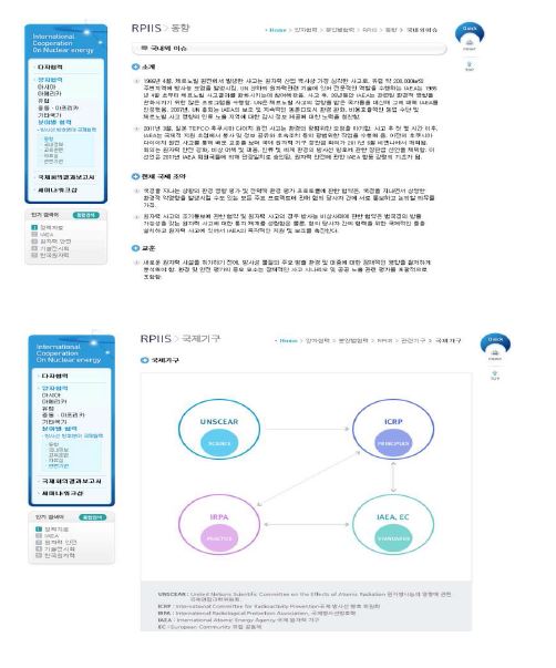 그림 3-11 RPIIS 국제이슈 및 국제기구 동향 정보