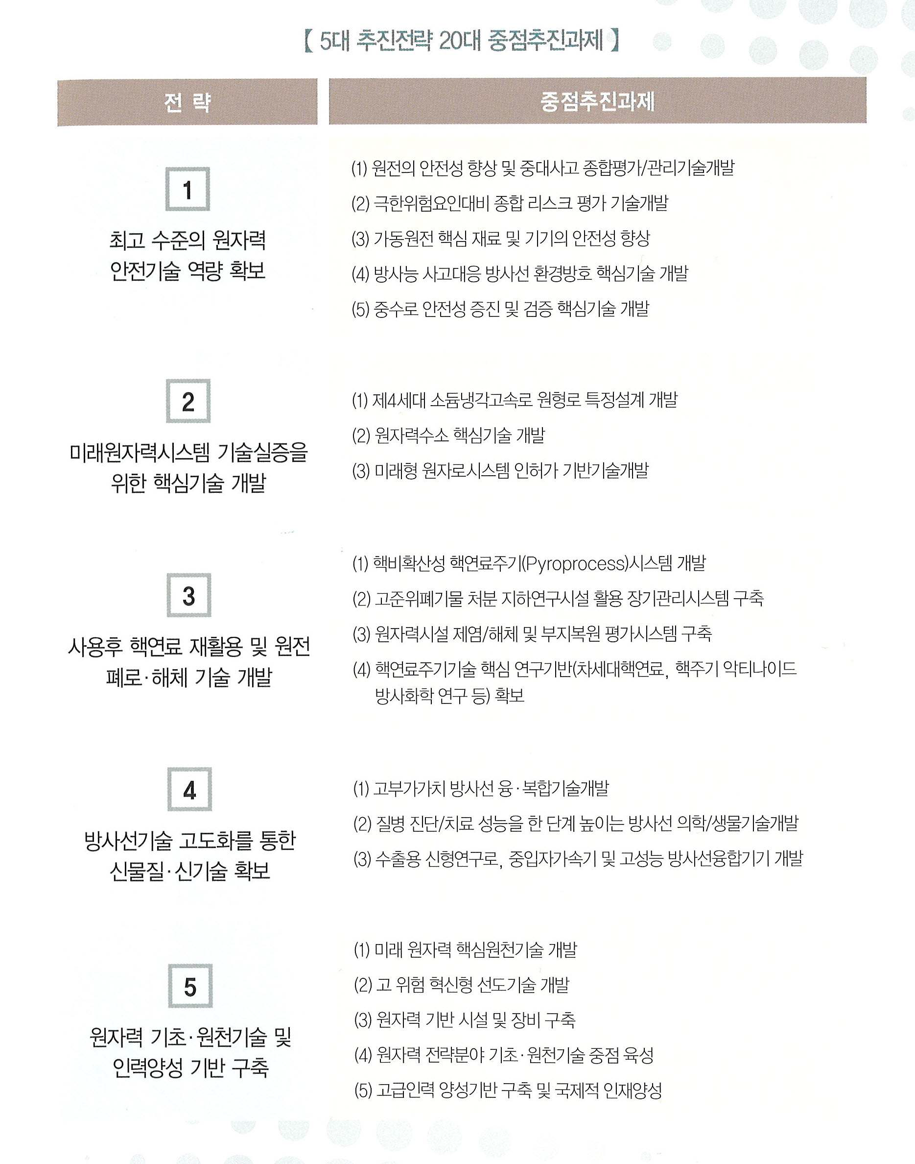 제4차 원자력진흥종합계획 5대 추진전략