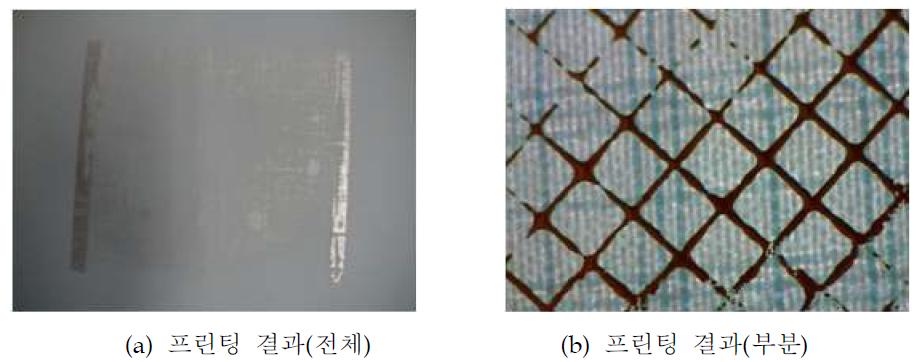 스크린프린팅 기반 나노섬유 맴브레인 프린팅 패턴