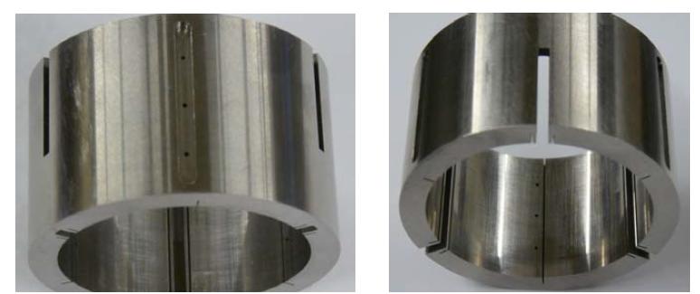Photo of the foil bearing sleeve with radial injection holes