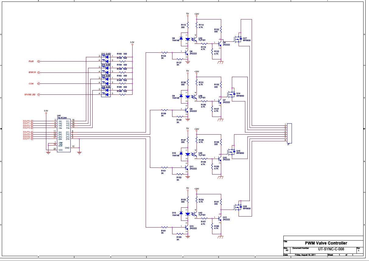 PWM valve 출력 증폭 회로