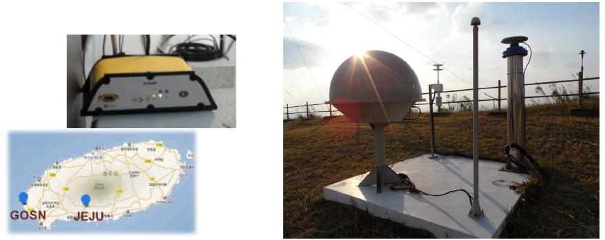 제주 고산(GOSN) 상시관측소의 위치와 구축된 장비 모습