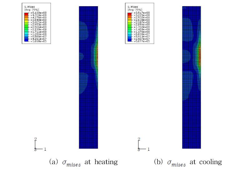 Von Mises stress distribution