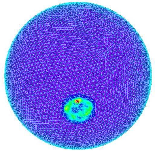 The effective stress of the ice mass