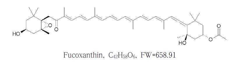 다시마로부터 분리된 fucoxanthin