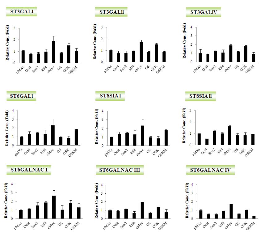 Sialytransferase 유전자 그룹의 발현 변화 분석