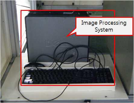 튜브 자동 절단 장비에 Image Processing System 장착 모습