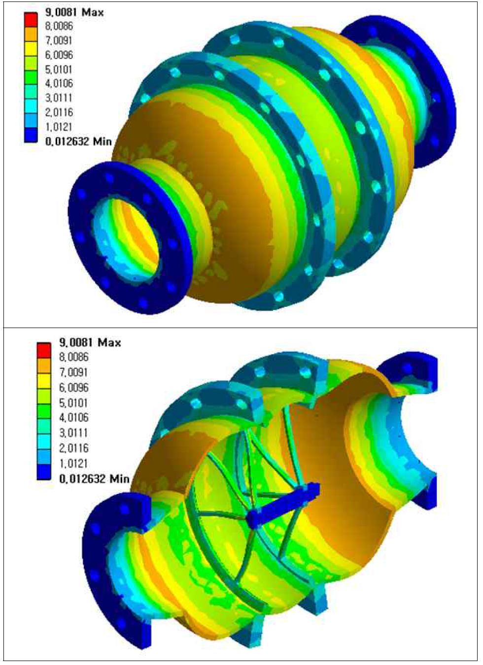 Equivalent stress of model 1