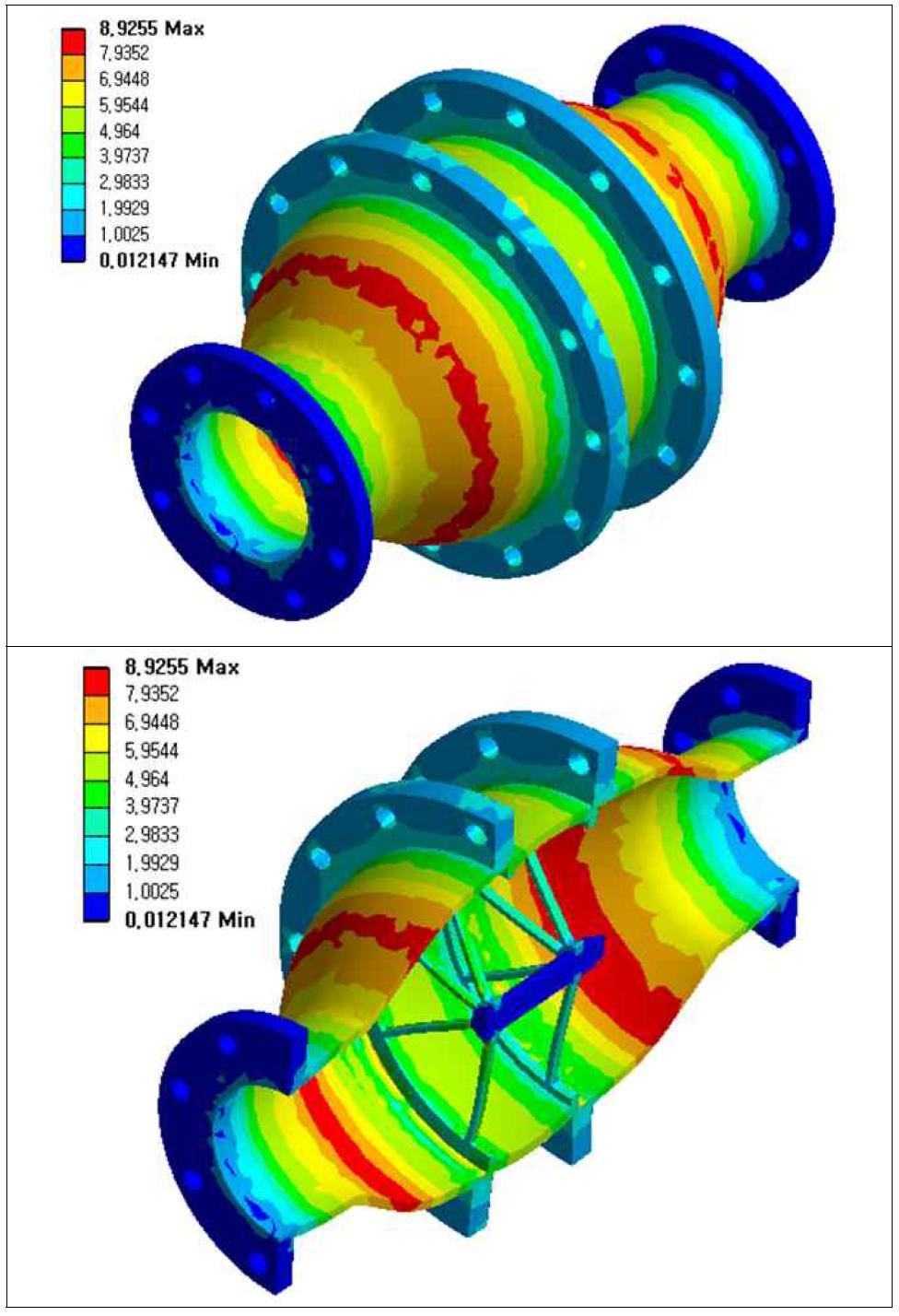 Equivalent stress of model 2