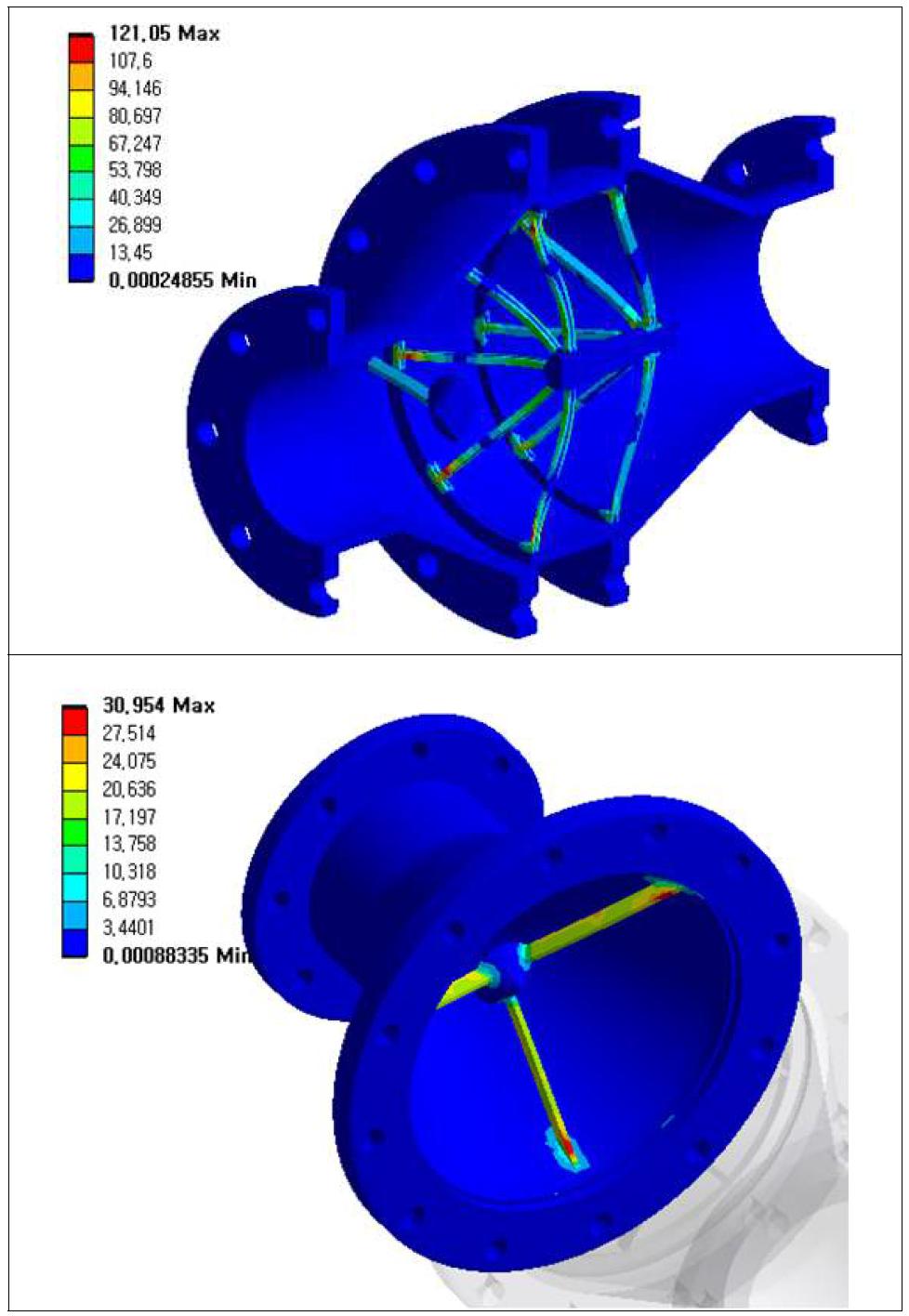 Equivalent stress of model 3