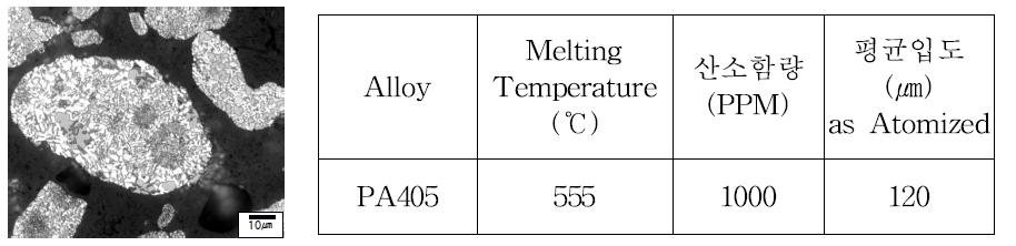 PA405합금분말 조직과 분말특성