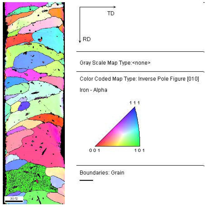 균질화 열처리 후 EBSD이미지