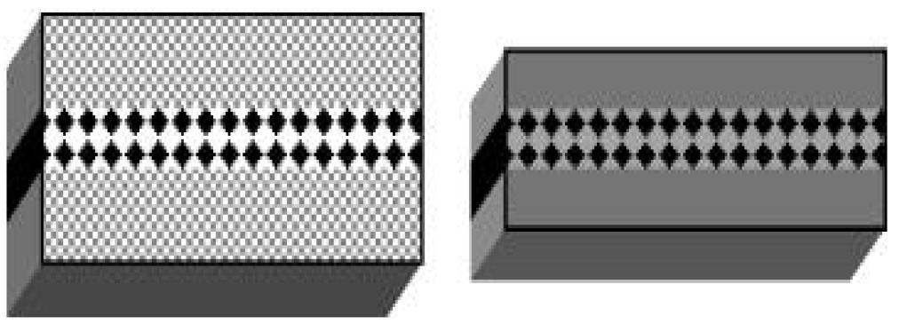 Scheme of a three-layer HL2000 tape, in the green state (left) and after sintering (right).