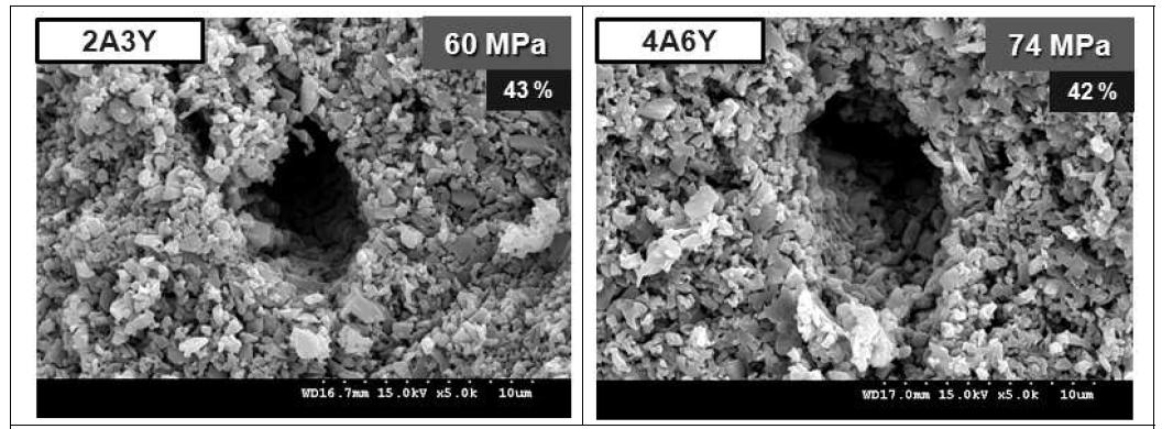 Effect of additive content on the microstructure of microcellular SiC ceramics sintered at 1750℃ for 2 h in N2.