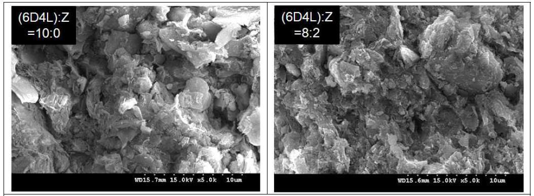 Effect of starting powder(Z) content on the microstructure of porous tile bodies sintered at 800oC for 1 h in air.