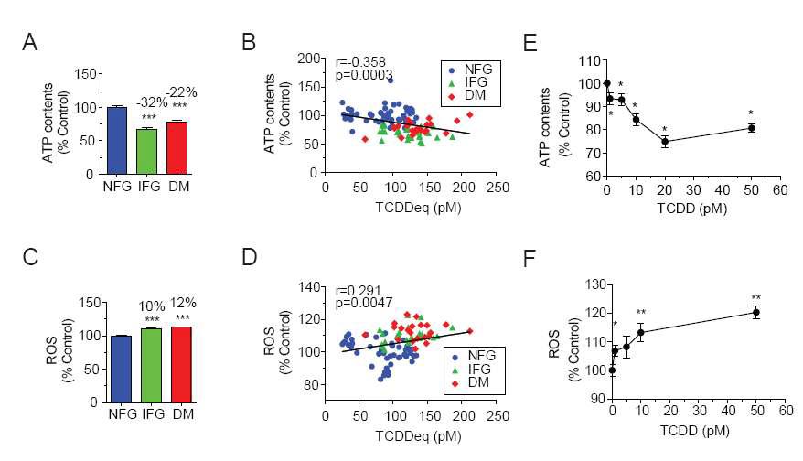 The mitochondrial functions of C2C12 myoblast cells treated with the dioxin-contaminated serum C2C12 myoblast cells.