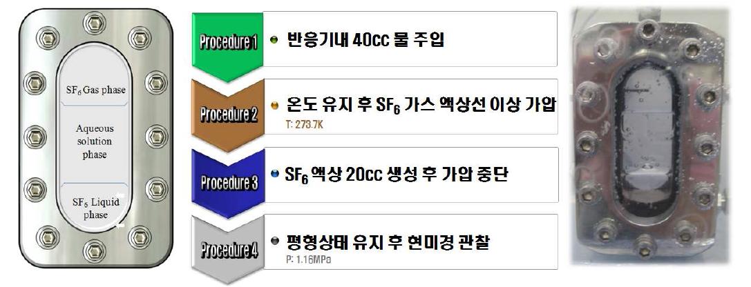 액상의 SF6 hydrate의 morphology 관찰 방법