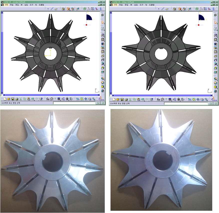 Fan body의 인자변화에 따른 모델링과 실제 Fan body