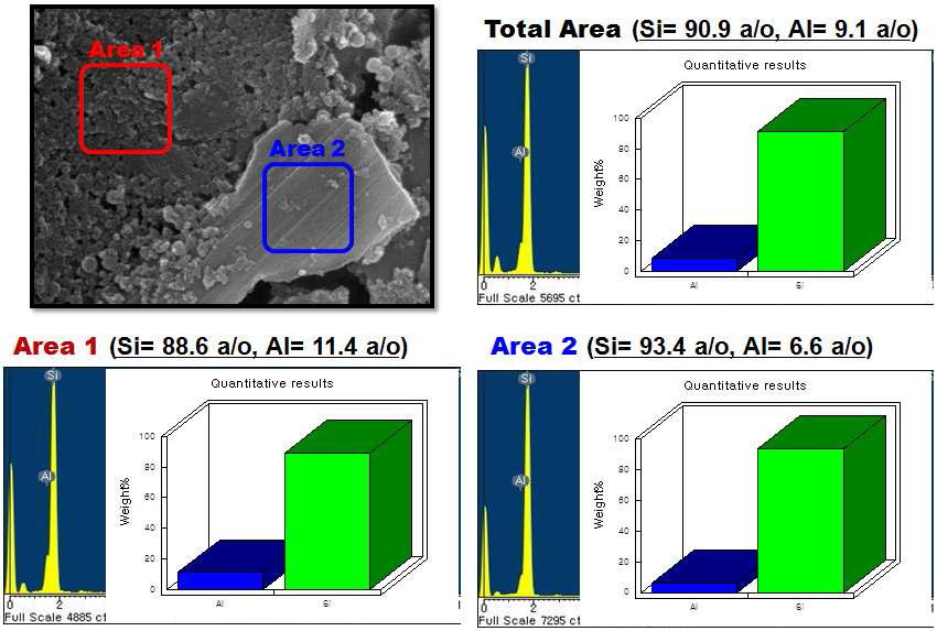 폐 실리콘 슬러리의 EDX 분석 결과