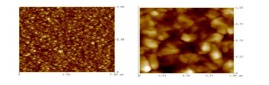 350℃에서 성장된 Ge 에피층 표면의 AFM 이미지