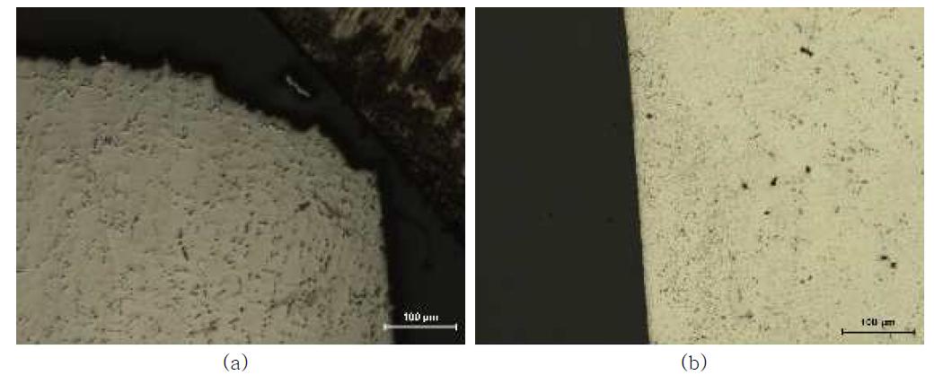 Micrographs showing the outer-side of substrate after IP-TMF test