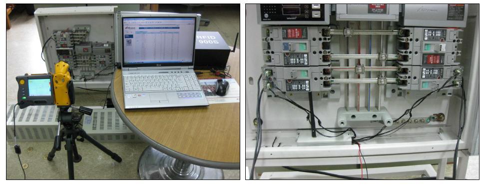 분전함내에서의 광온도센서 모듈과 진단시스템의 동작특성 실험 구성