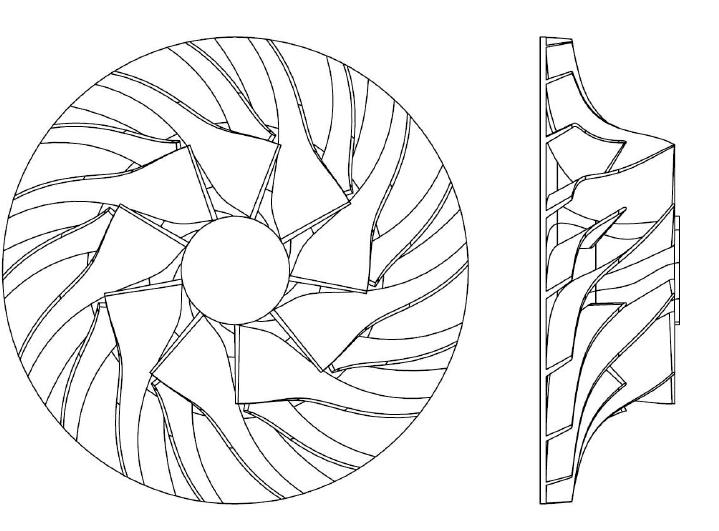 설계된 3차원 임펠러
